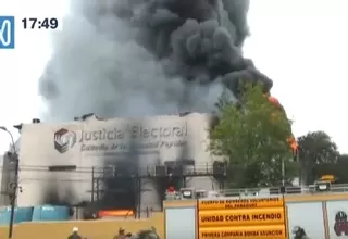 Incendio en el Tribunal Electoral de Paraguay