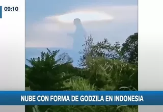 Indonesia: Captan extraña nube con forma de Godzilla 