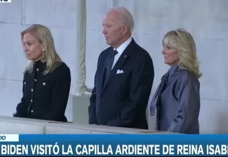 Joe Biden visitó la capilla ardiente de Isabel II