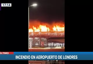 Londres: Reportan incendio en estacionamiento de aeropuerto de Luton 