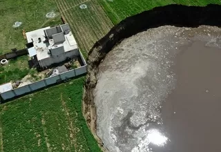 México: Video captó momento en el que se formó el enorme socavón que apareció en Puebla