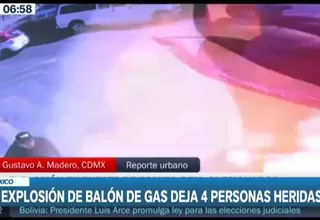 México: Explosión de balón de gas dejó 4 personas heridas