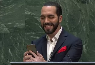 Nayib Bukele se tomó selfie en estrado de la ONU para denunciar su "formato obsoleto" 