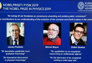 Nobel de Física para 3 investigadores por trabajos en cosmología y hallazgo de exoplaneta