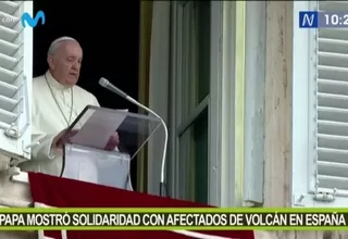 El papa Francisco mostró su "solidaridad" a los afectados por el volcán en La Palma