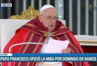 Papa Francisco ofició misa por Domingo de Ramos