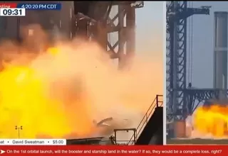 Propulsor de nave starship de Spacex explotó durante prueba