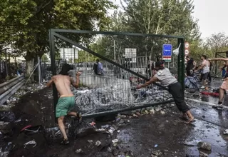 Refugiados penetran territorio húngaro tras enfrentamientos con la policía