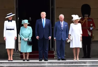 Reina Isabel II recibió a Donald Trump en el Palacio de Buckingham