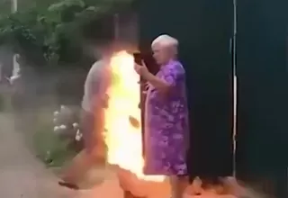 Rusia: Jubilado prendió fuego a vecino y atacó con arpón a mujer