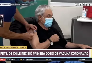 Sebastián Piñera recibió la primera dosis de la vacuna china Sinovac contra el coronavirus
