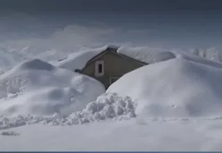 Tormenta de nieve sepultó un pueblo en Turquía