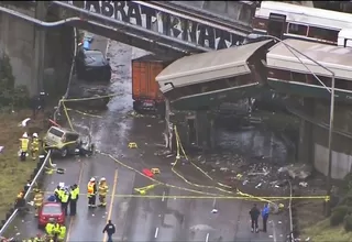 Tren descarrilado en Estado de Washington deja varios muertos