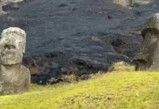 [VIDEO] Chile: Se quemaron estatuas de la Isla de Pascua