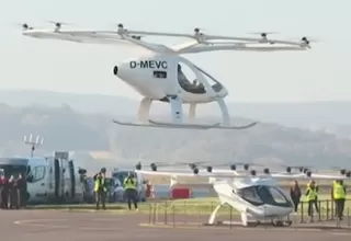 [VIDEO] Francia: Prueban taxis voladores que podrían usarse en los Juegos Olímpicos 