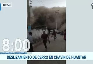 Áncash: Deslizamiento de cerro en Chavín de Huántar afecta a decenas de viviendas