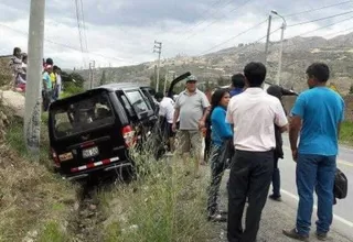 Áncash: choque automovilístico en vía Huaraz - Carhuaz deja dos muertos