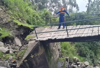 Áncash: reportan caída de puentes en el distrito de San Luis