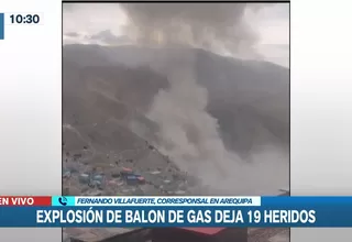 Arequipa: 19 heridos tras explosión de balón de gas en campamento minero