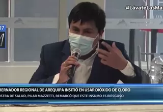 Arequipa: Elmer Cáceres insistió en usar dióxido de cloro contra el coronavirus