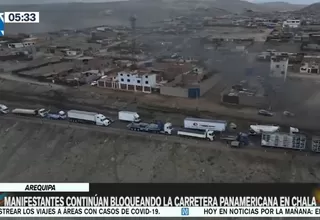 Arequipa: Manifestantes continúan bloqueando la carretera Panamericana en Chala