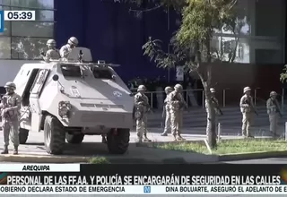 Arequipa: Personal de las FF.AA. y Policía se encargarán de seguridad en las calles