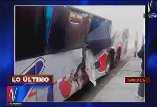 Arequipa: roca impactó bus interprovincial
