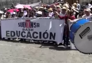 Arequipa: Sindicato de la UNSA en protesta por mayor presupuesto y homologación de docentes