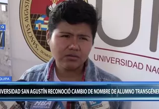 Arequipa: Universidad San Agustín reconoció nombre de alumno transgénero