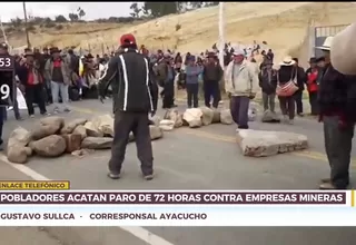 Ayacucho: pobladores bloquean el km 135 de la carretera Interoceánica