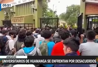 Ayacucho: Universitarios de Huamanga se enfrentan por desacuerdos