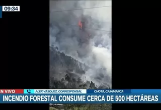 Cajamarca: Incendio forestal consume hectáreas de pino y eucalipto