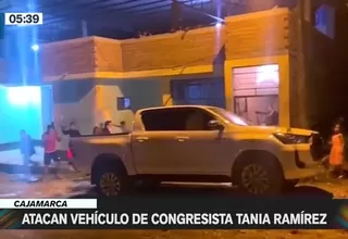 Cajamarca: Pobladores atacaron con piedras a camioneta de congresista Tania Ramírez