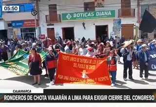 Cajamarca: Ronderos de Chota viajarán a Lima para exigir cierre del Congreso