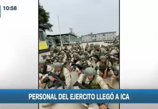 Carreteras bloqueadas: personal de Ejército llegó a Ica para liberar la Panamericana Sur