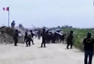 Chiclayo: decenas de invasores de terrenos de universidad fueron desalojados