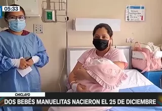 Chiclayo: Dos bebés manuelitas nacieron el 25 de diciembre