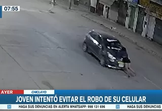 Chiclayo: Mujer trepó a auto de delincuentes tras ser asaltada