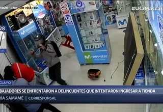 Chiclayo: Trabajadores se enfrentaron a ladrones que intentaron ingresar a tienda