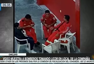 Chiclayo: Video muestra a bomberos tomando licor en local de la compañía