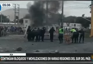 Continúan los bloqueos y las movilizaciones en varias regiones del sur del País