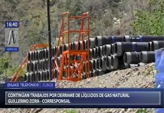 Cusco: aplican plan de contingencia por derrame de líquidos de gas natural