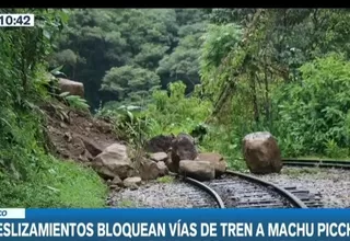 Cusco: Deslizamientos bloquearon vías de tren a Machu Picchu