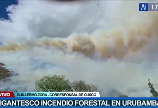 Cusco: Gigantesco incendio forestal en Urubamba