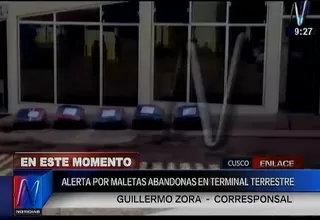 Cusco: hallan 5 maletas abandonadas cerca a terminal terrestre