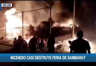 Cusco: Incendio en feria de Sambaray generó zozobra en vecinos