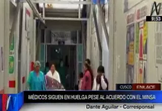 Cusco: médicos continúan en huelga y preparan marcha