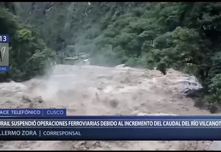 Cusco: PeruRail suspende servicio por incremento de caudal del río Vilcanota