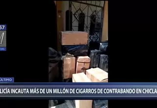 Decomisan más de 1 millón de cigarros de contrabando en Chiclayo