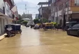Desborde del río Tumbes inundó calles cercanas a la plaza de armas